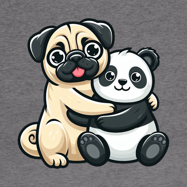 Pug and Panda are Animal Pals by Shawn's Domain